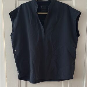 Figs Deep Blue Sleeveless Scrub Top Rafaella